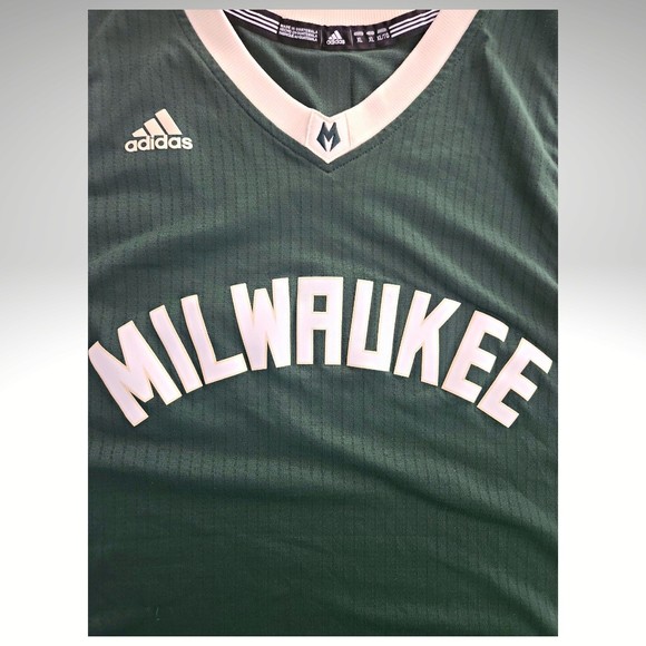 MILWAUKEE BUCKS Blank SWINGMAN ADIDAS SEWN Fear Deer Jersey Men's Size XL - Picture 3 of 8